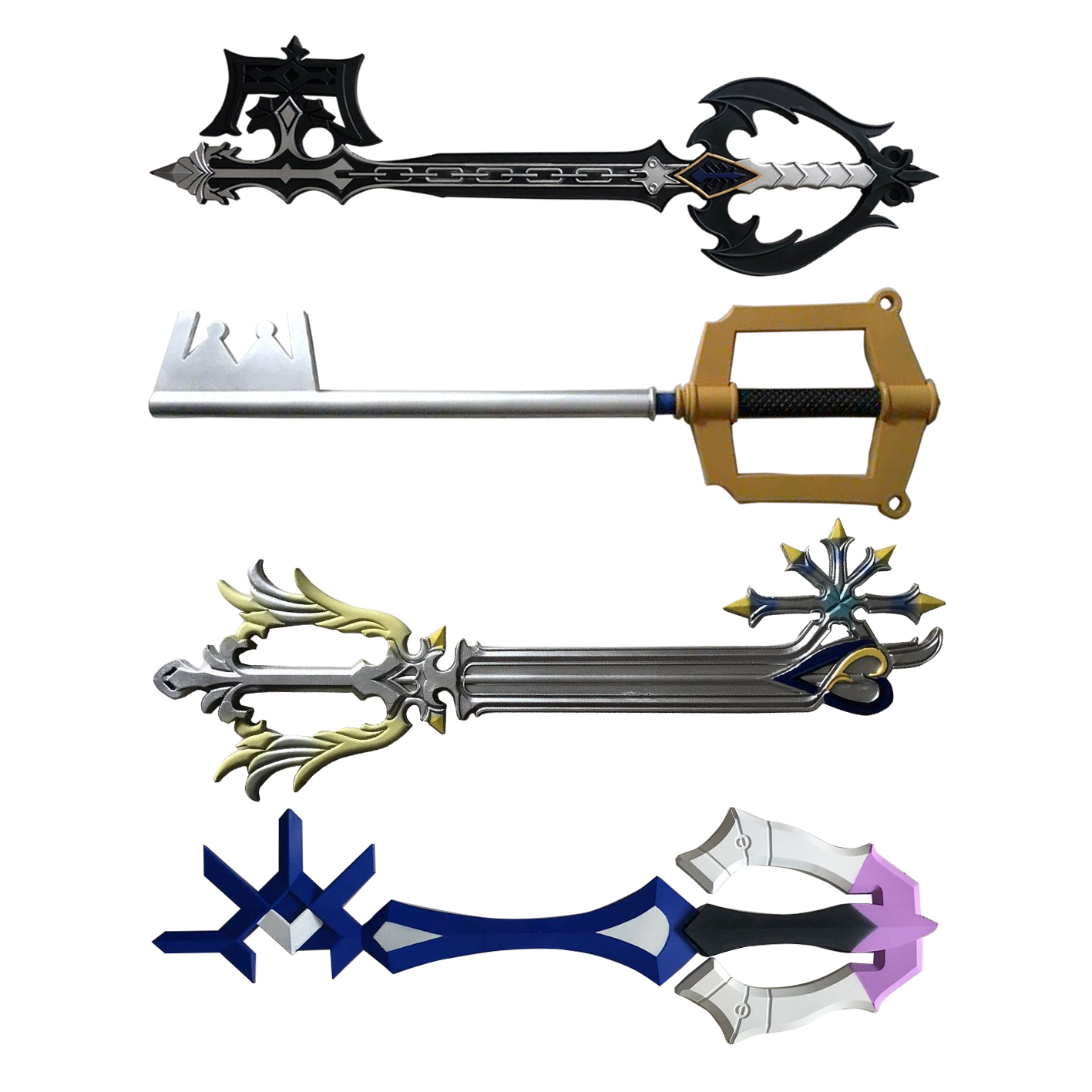 Keyblade Cosplay Prop - سيف ذهبي من لعبة كينجدوم هارتس: