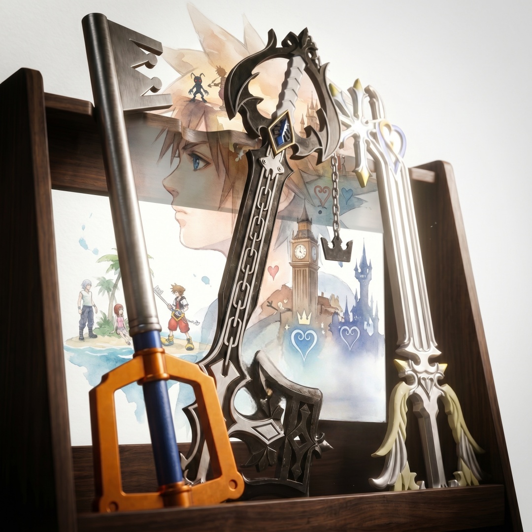 Keyblade Cosplay Prop - سيف كاتانا سورا من لعبة كينجدوم