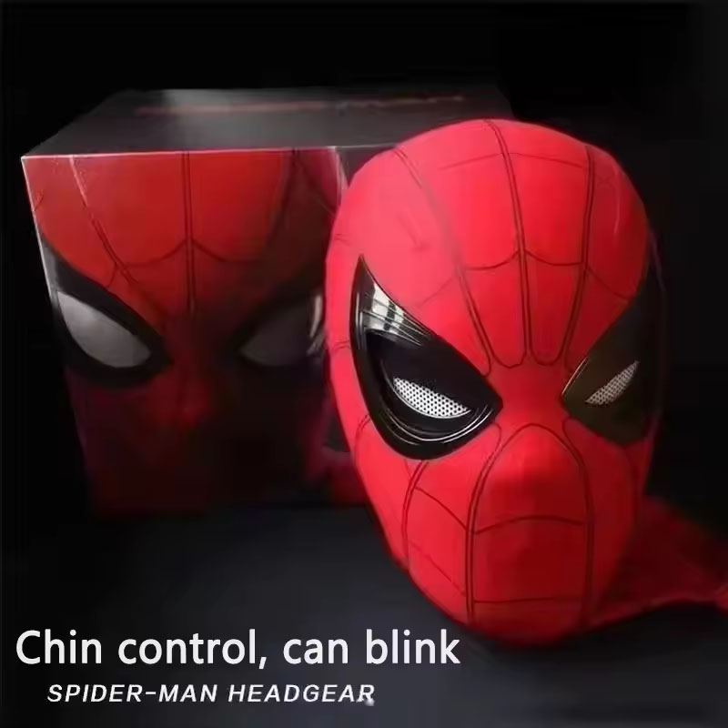 قناع سبايدرمان بعيون متحركة، إ - مراجعة Cosplay Prop Display وسعره