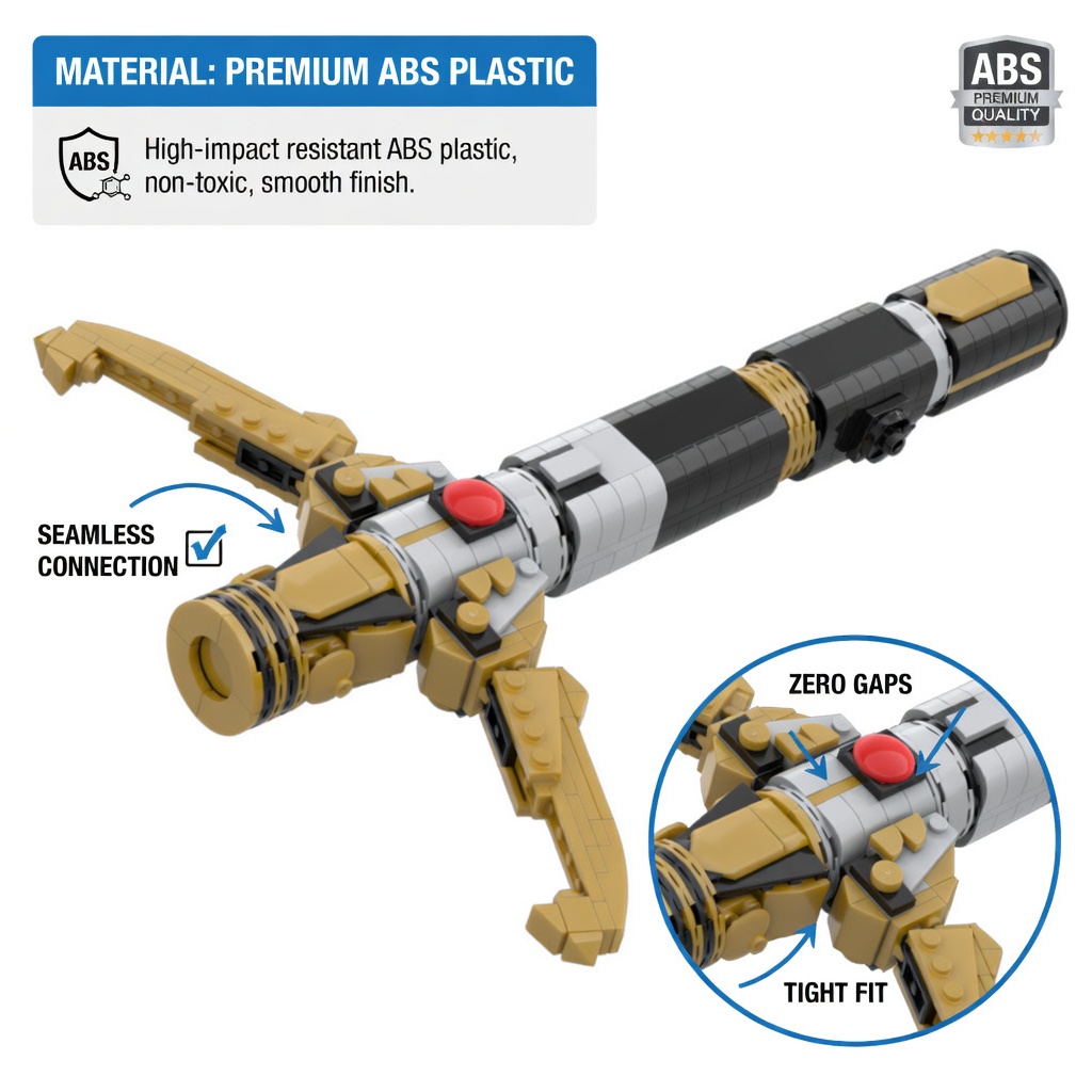 مكعبات بناء MOC على شكل مقبض س - مراجعة Cosplay Prop Building وسعره